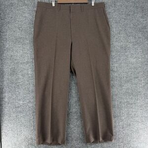 Vintage Haggar chocolate brown dress pants wool blend USA made mens 40x30 slacks